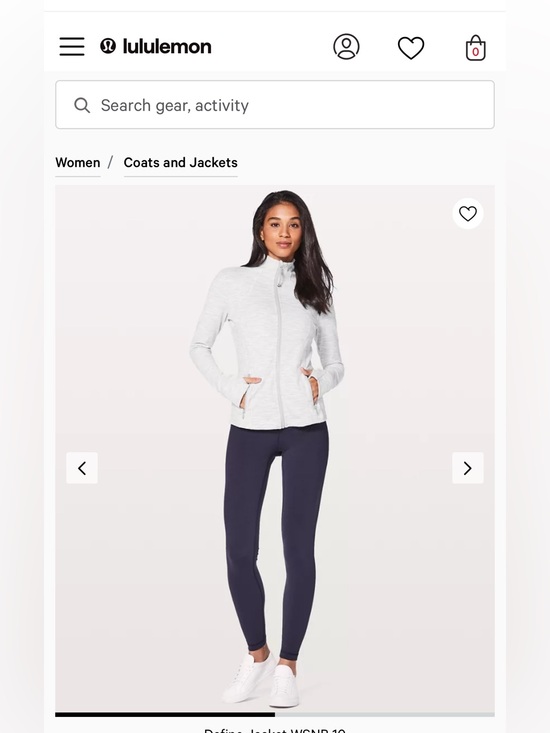 lululemon athletica Jackets & Blazers - Lululemon Light Gray Women’s Define Jacket Full-Zip Jacket 16
